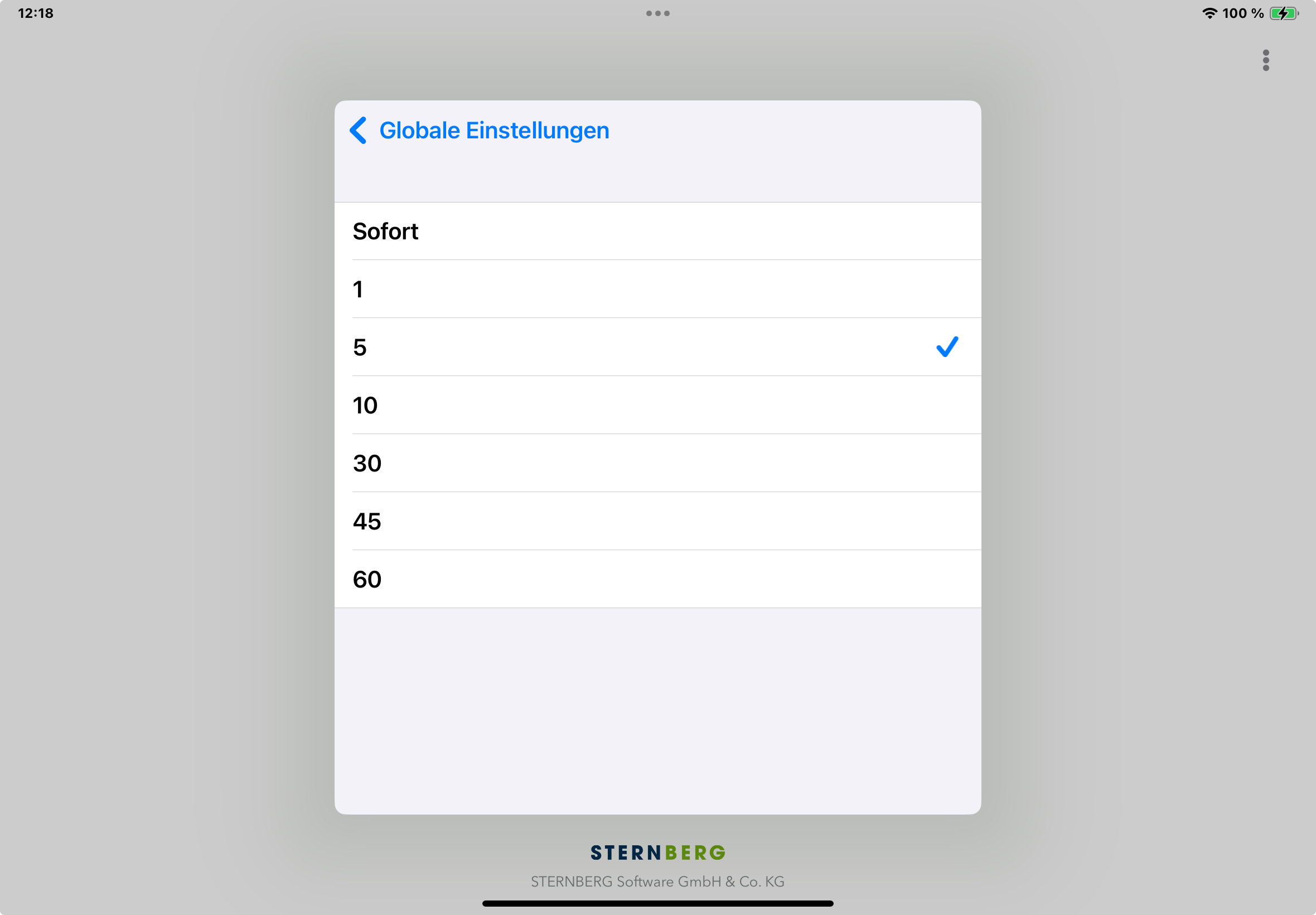 Einstellung automatischer Abmeldevorgang