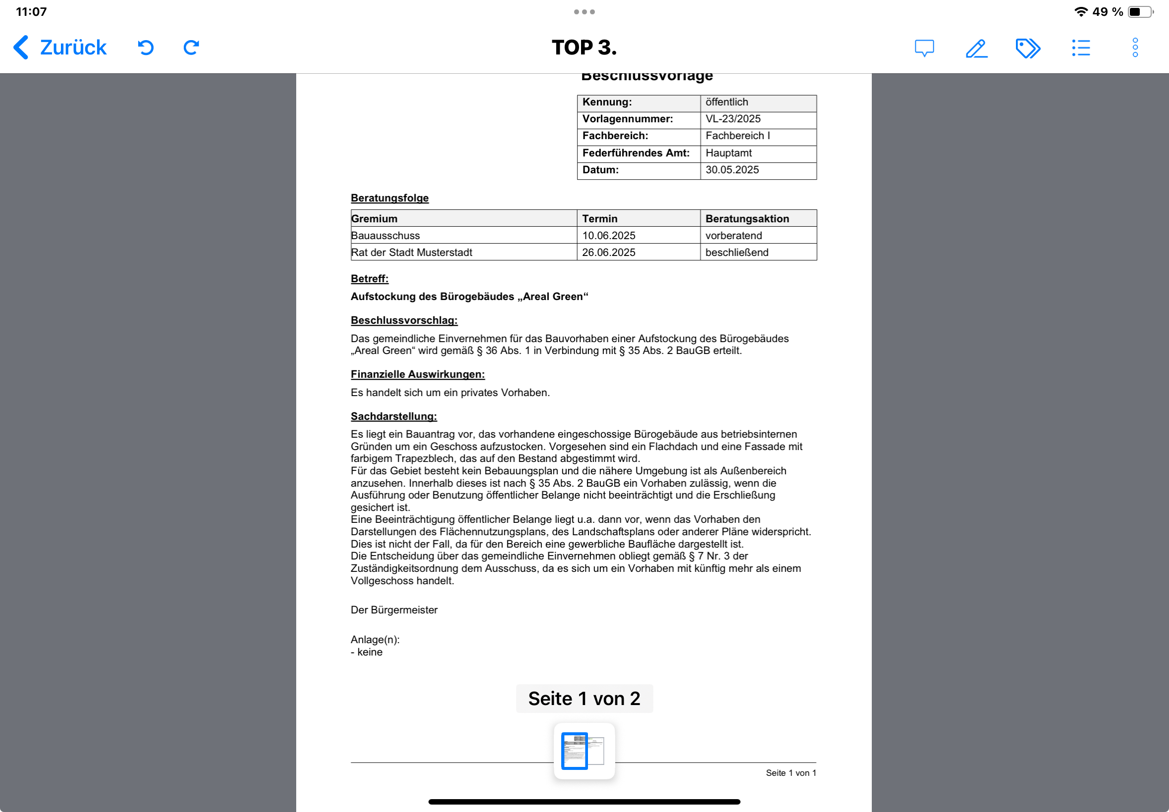 Vollbildmodus nach Drehung