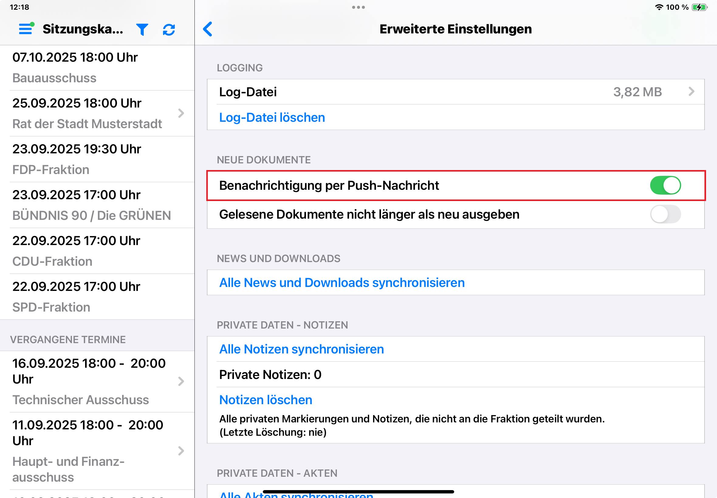 Mandantenbenachrichtigung