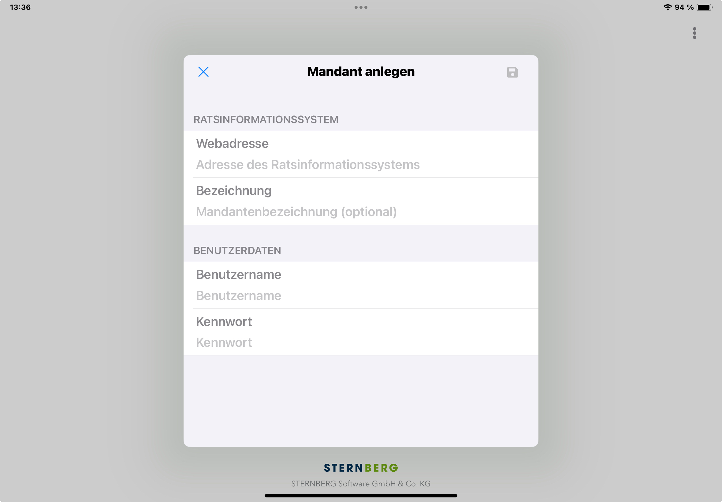 Vor dem ersten Gebrauch
