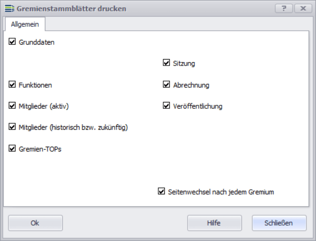 Greminestammblätter drucken
